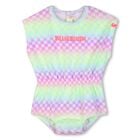Younger Girls Multi-Coloured Checkered Playsuit, 1, hi-res