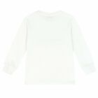 Younger Boys White Logo Top, 1, hi-res