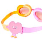 Girls Pink & Orange Poppy the Peach Swimming Goggles, 1, hi-res