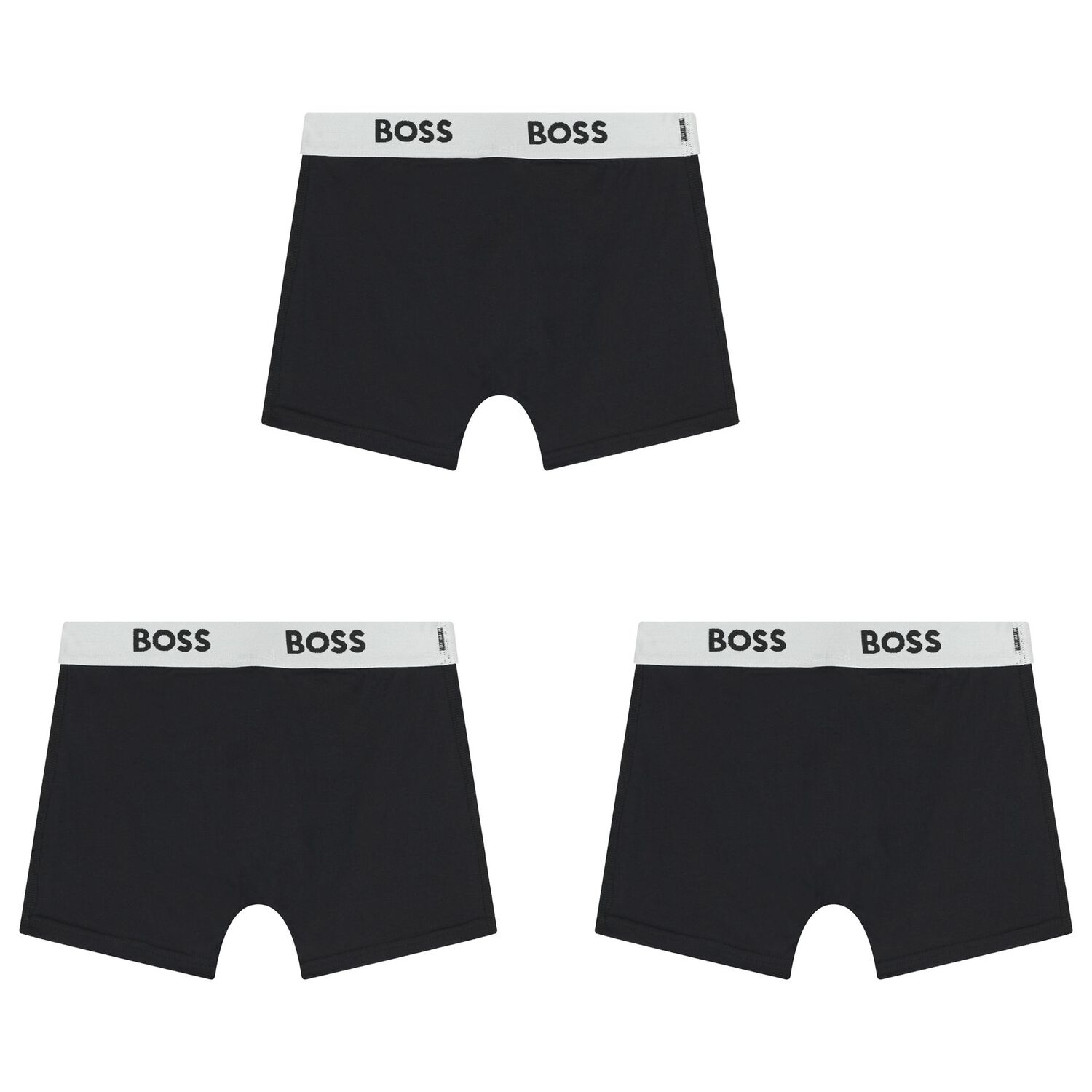 Boys Black Boxer Shorts (3-Pack), 1, hi-res