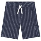 Boys White & Blue Shorts Set, 1, hi-res