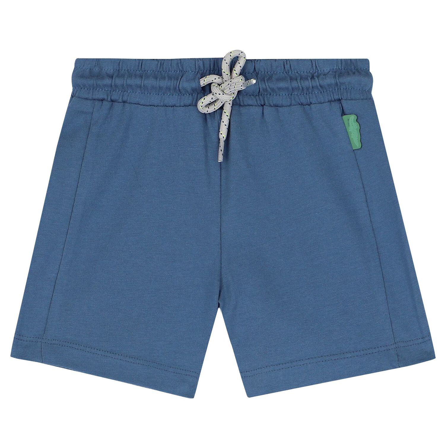 Younger Boys White, Aqua & Navy Blue Shorts Set, 1, hi-res