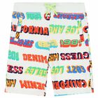 شورت بالشعار باللون الابيض للاولاد, 1, hi-res