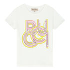 Girls White Logo T-Shirt, 1, hi-res