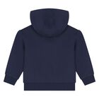 Younger Boys Navy Blue Logo Hooded Top, 1, hi-res