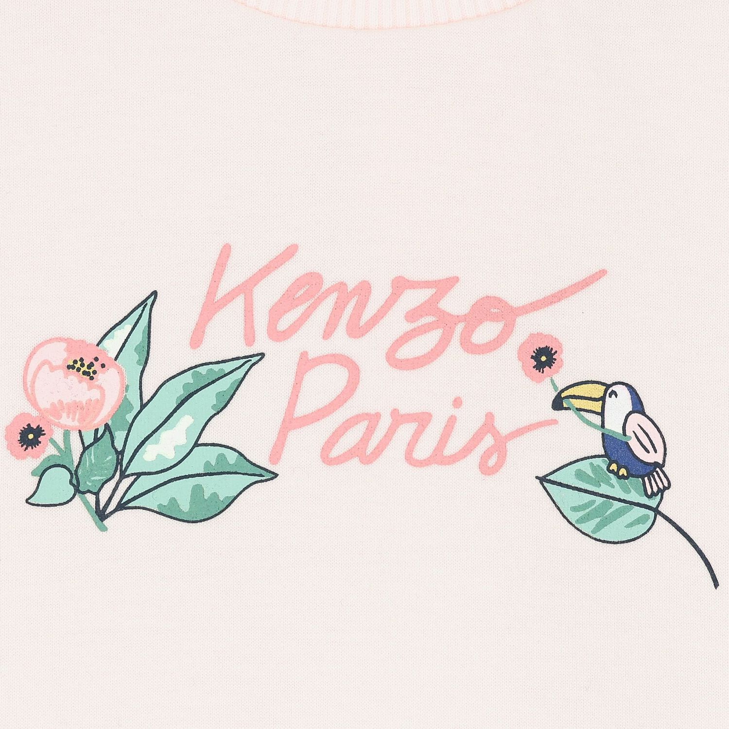 بدلة بنات رياضية بالشعار باللون الوردي, 1, hi-res