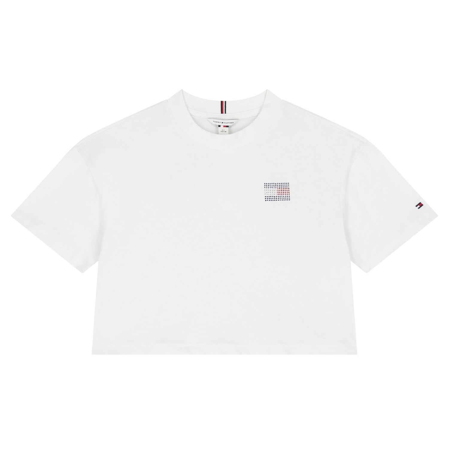 Girls White Embellished Logo T-Shirt, 3, hi-res