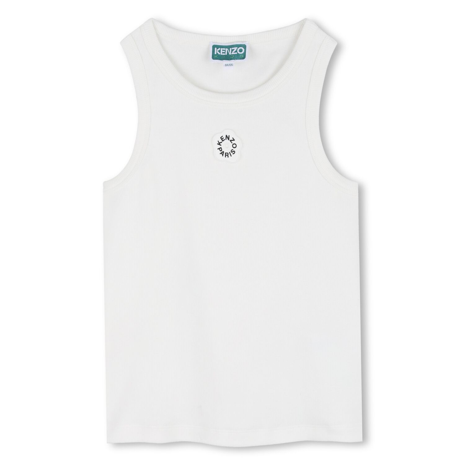Girls White Logo Top, 1, hi-res