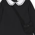 Girls Black Dress Set, 2, hi-res