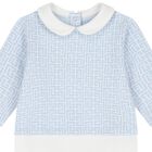 طقم هدايا أفرول أولاد بالشعار باللون الأزرق والأبيض, 1, hi-res