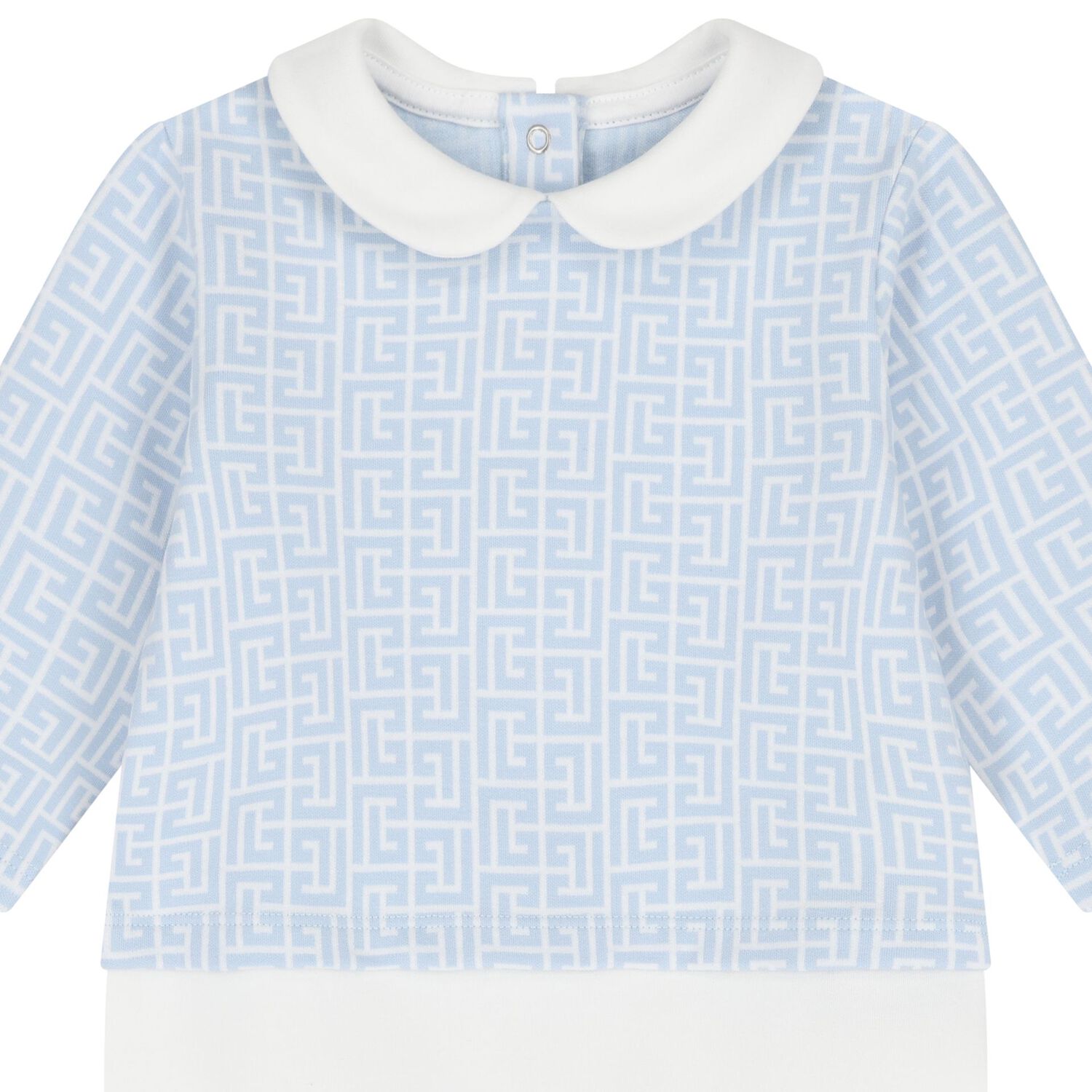 طقم هدايا أفرول أولاد بالشعار باللون الأزرق والأبيض, 1, hi-res