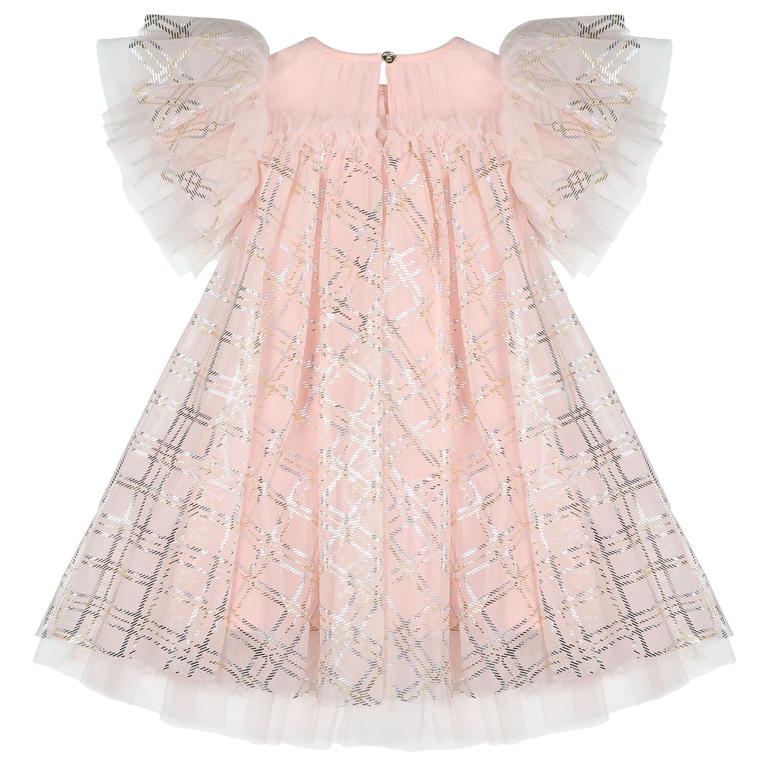 Girls Pink Ruffle Tulle Marlowe Dress, 1, hi-res