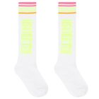Girls Pink & White Logo Socks ( 2-Pack ), 1, hi-res