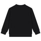 Boys Black Logo Sweatshirt, 1, hi-res