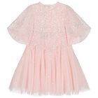 Girls Pink Sequin Tulle Dress , 1, hi-res
