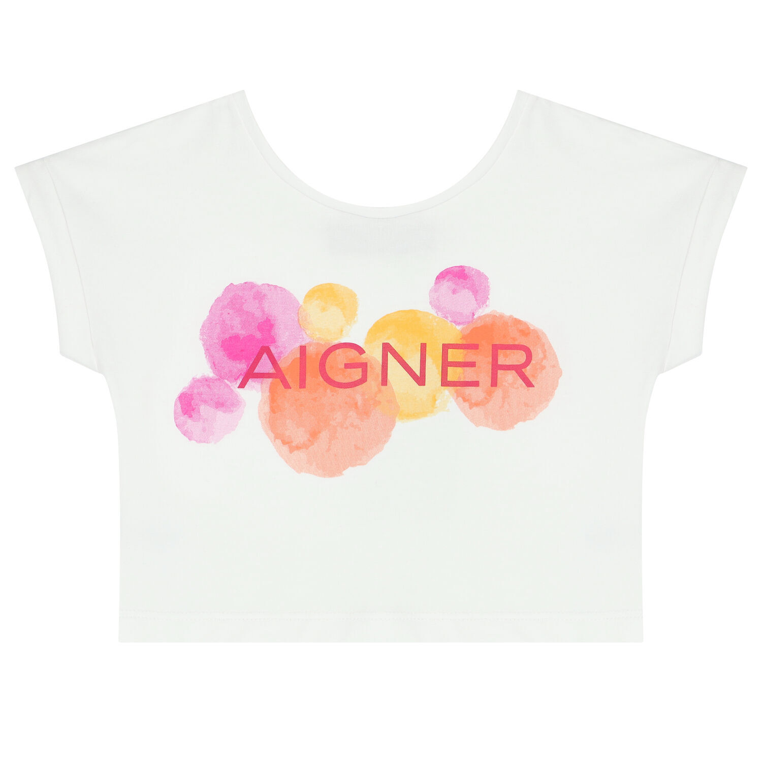 طقم فستان بالشعار باللون الأبيض والوردي, 1, hi-res image number null