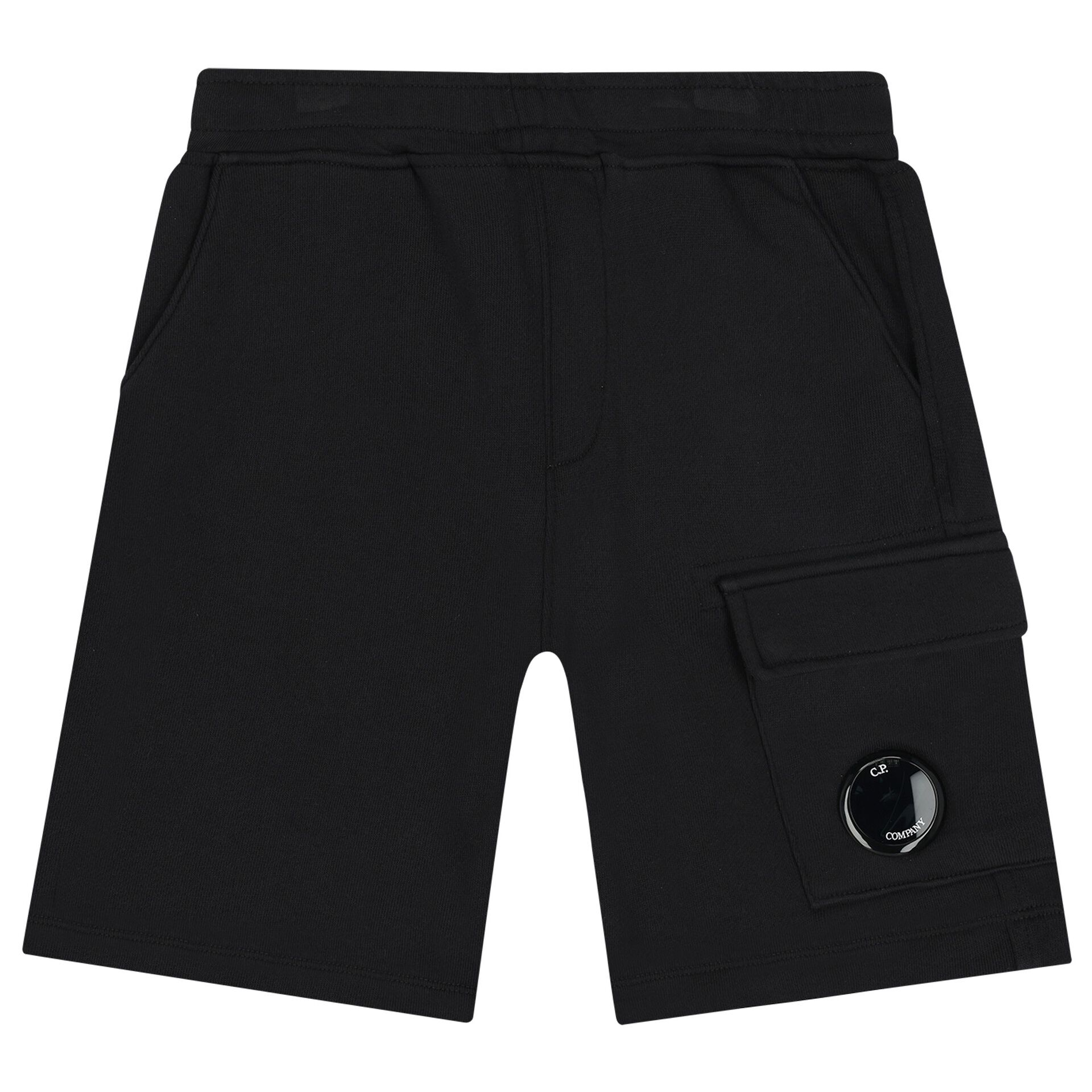 C.P Company Boys Black Logo Shorts Junior Couture QA
