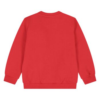 Younger Red Teddy Bear Logo Sweatshirt