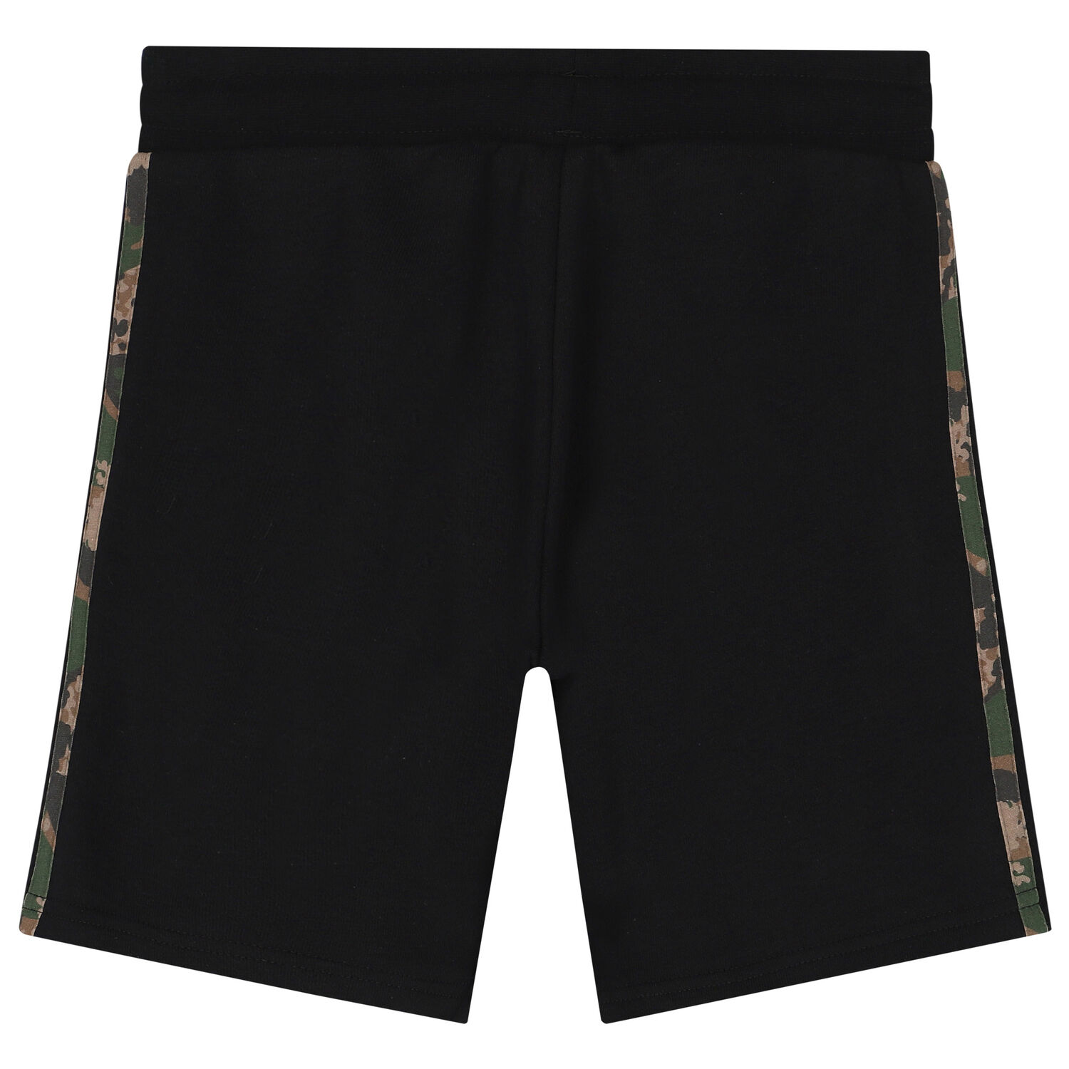 شورت أولاد بالشعار باللون الاسود, 1, hi-res