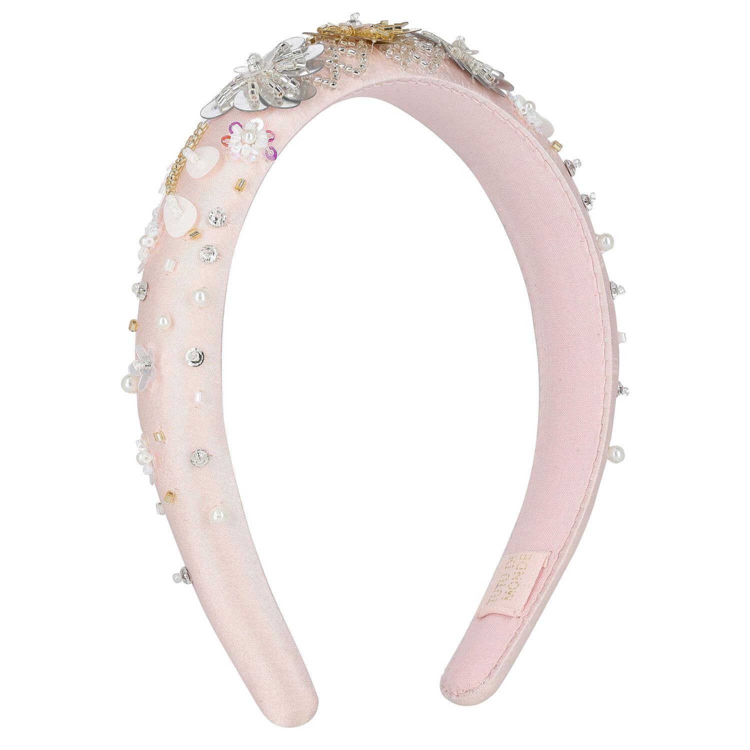 Girls Pink Flower Sequin Headband, 1, hi-res image number null
