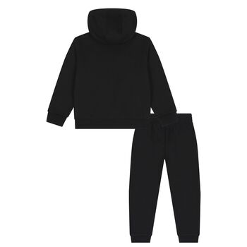 Boys Black Logo Tracksuit