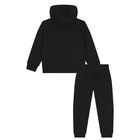 Boys Black Logo Tracksuit, 1, hi-res