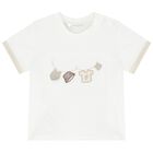 طقم شورت أولاد قطن باللون الأبيض والبيج (قطعتين) , 2, hi-res