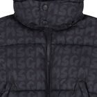 Black & Grey Logo Puffer Jacket, 1, hi-res