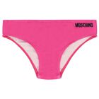 Girls Pink Teddy Bear Logo Bikini, 1, hi-res