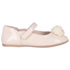 Girls Ivory Flower Shoes , 2, hi-res