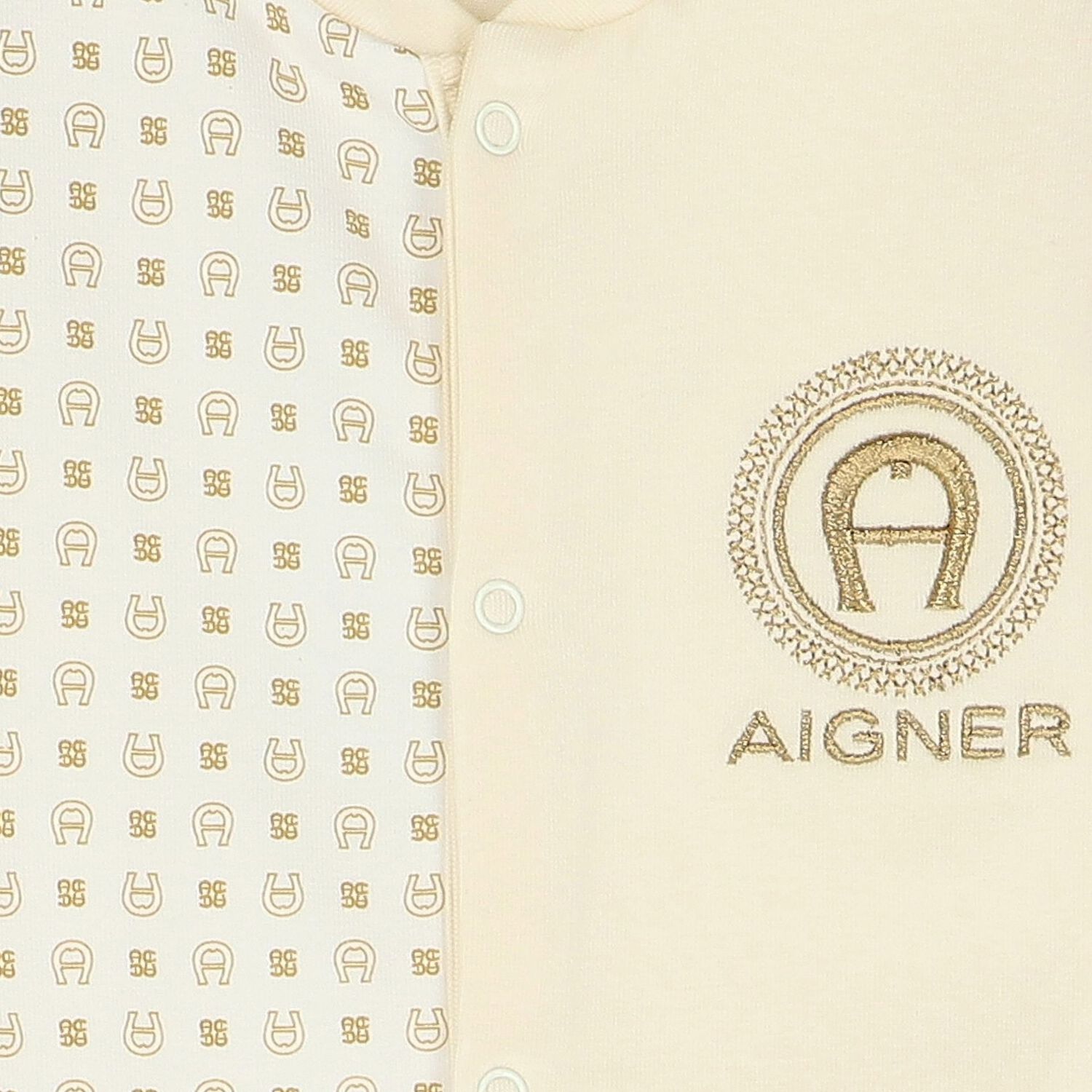 Ivory & Gold Logo Babygrow, 1, hi-res image number null