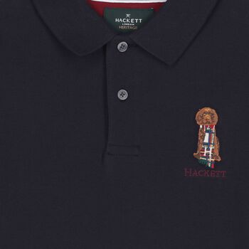 Boys Navy Dog Polo Shirt