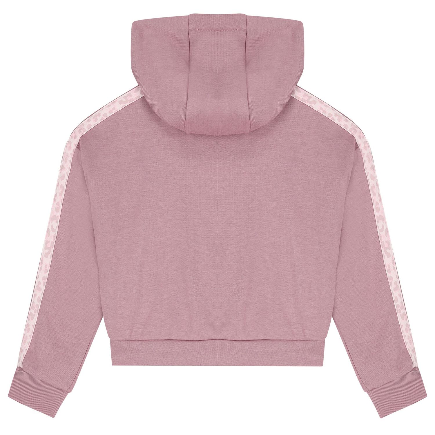 Girls Pink Logo Hooded Zip Up Top, 1, hi-res