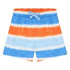 Younger Boys Orange & Blue Striped Shorts, 1, hi-res