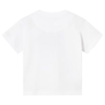 Younger Boys White Logo T-Shirt