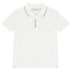 Boys Ivory Logo Polo Shirt, 1, hi-res