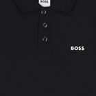 Boys Black Logo Polo Shirt, 2, hi-res