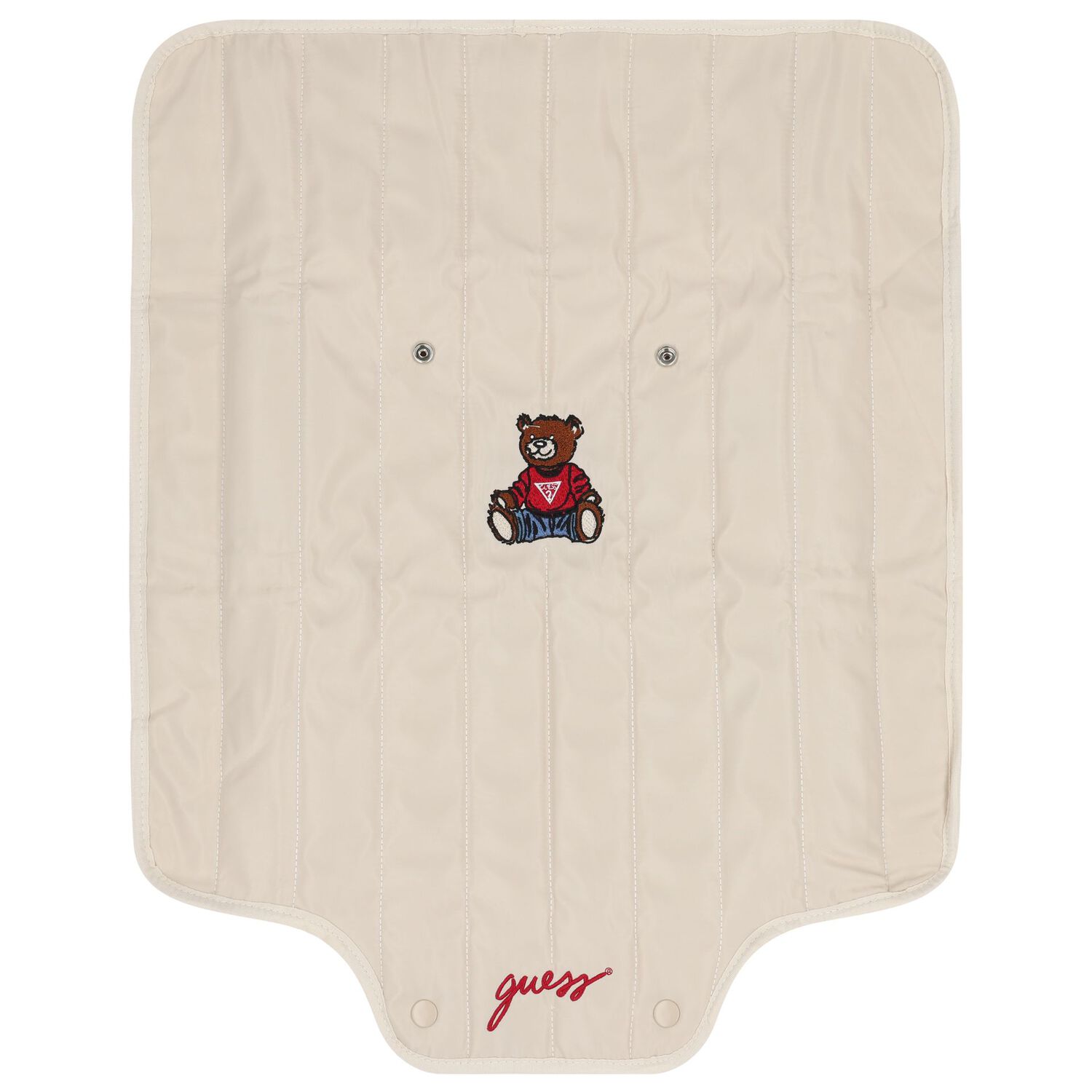 Beige Teddy Bear Logo Quilted Baby Changing Mat, 1, hi-res image number null