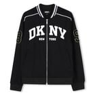 Boys Black Logo Zip Up Top, 1, hi-res