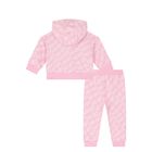 Younger Girls Pink Logo Tracksuit, 1, hi-res