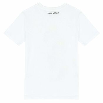 Boys White Graphic Print T-shirt