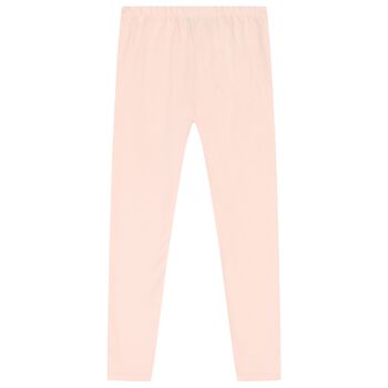 Girls Pink Logo Butterfly Leggings