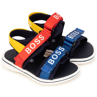 Boys Coloured Logo Sandals