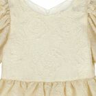 Girls Gold Jacquard Dress, 2, hi-res