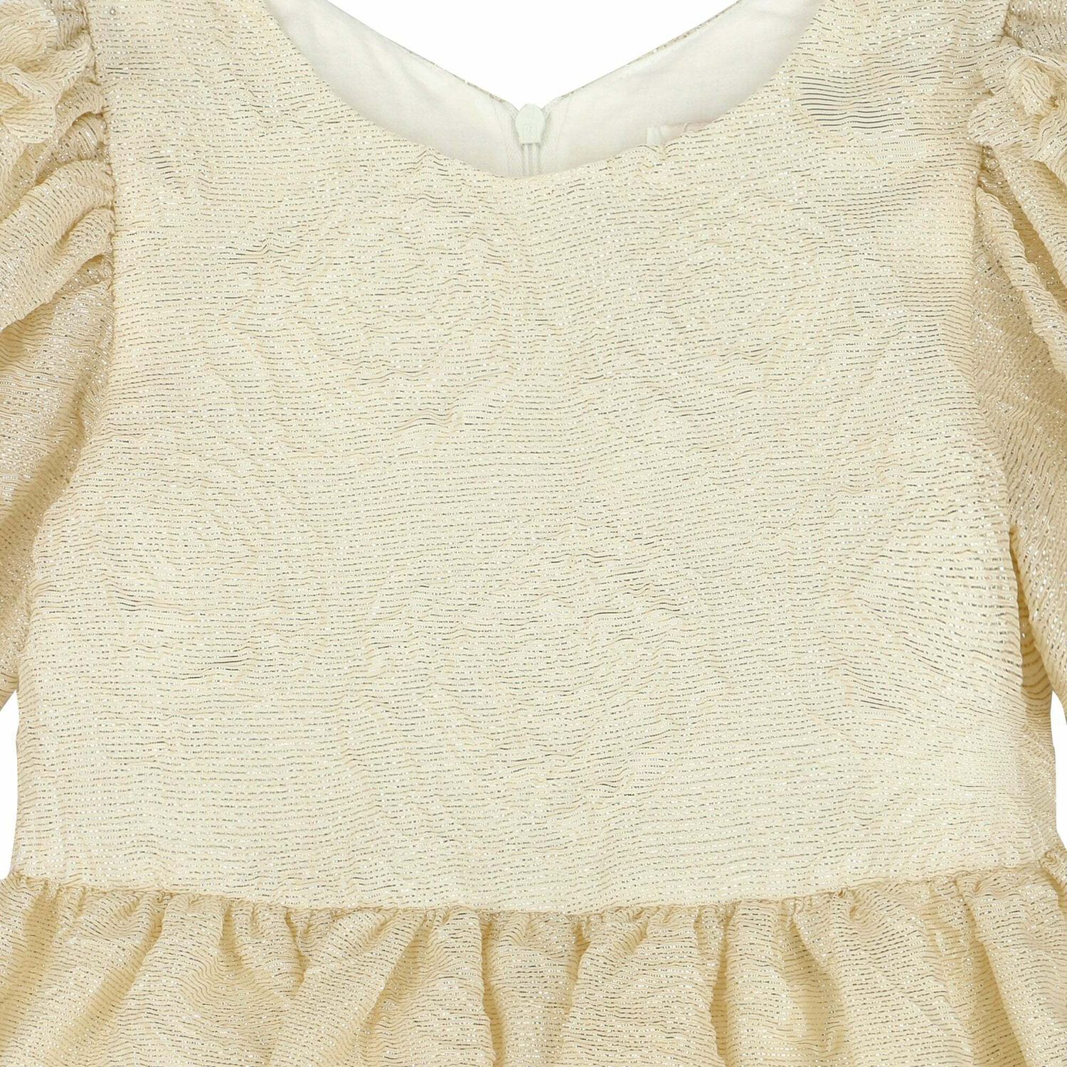 Girls Gold Jacquard Dress, 2, hi-res image number null