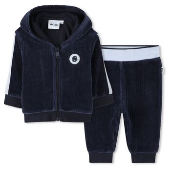 Baby Boys Navy Blue Logo Tracksuit