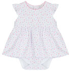 Baby Girls White Fairytale Wishes Bodysuit Dress, 1, hi-res