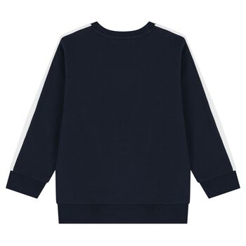 Boys Navy Blue Logo Sweatshirt