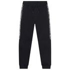 Boys Black Joggers, 2, hi-res