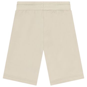 Boys Beige Logo Shorts